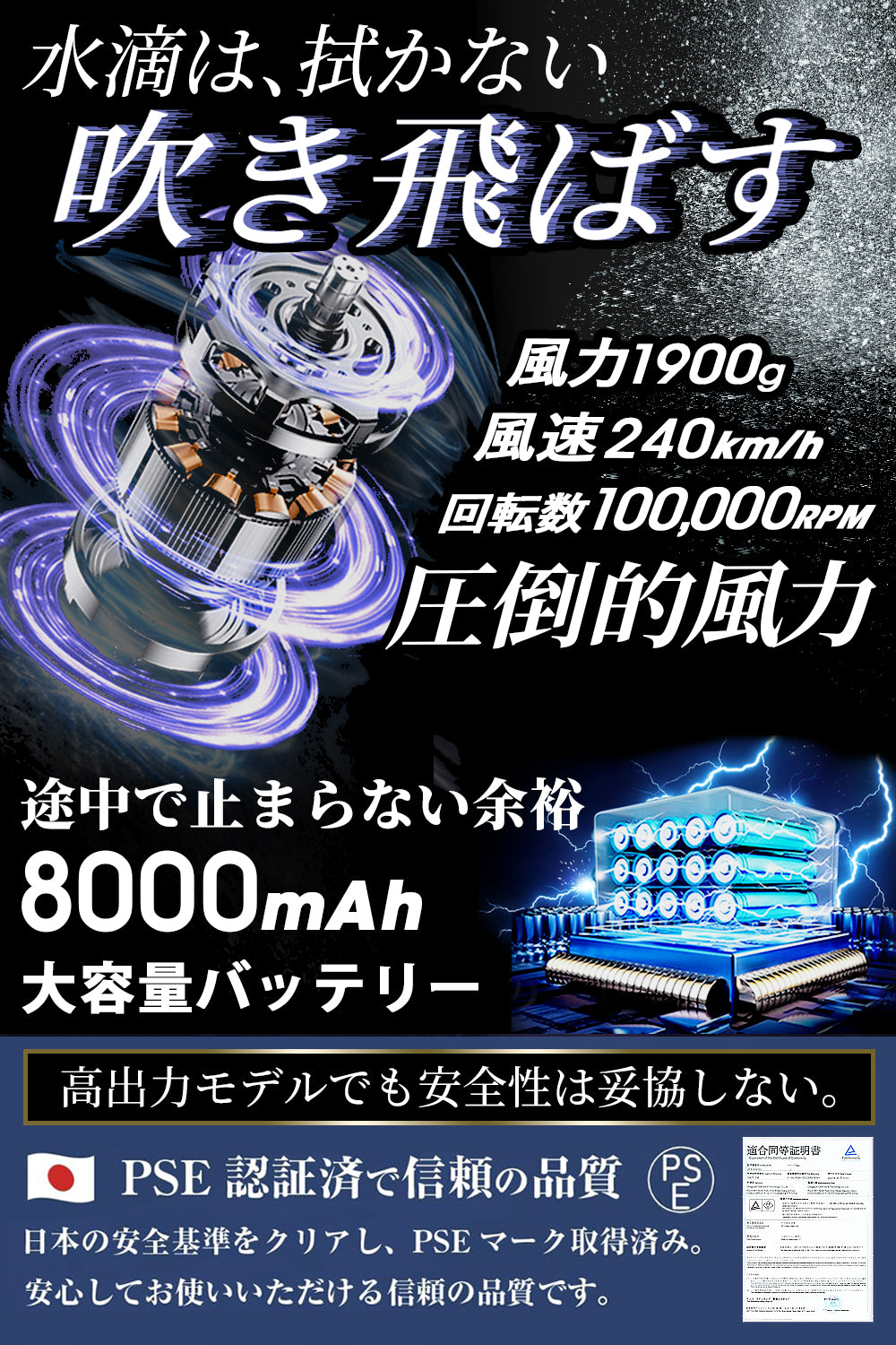3月発送】【2026年最新アップデート】 嵐神 最強ブロワー 超強力ターボ