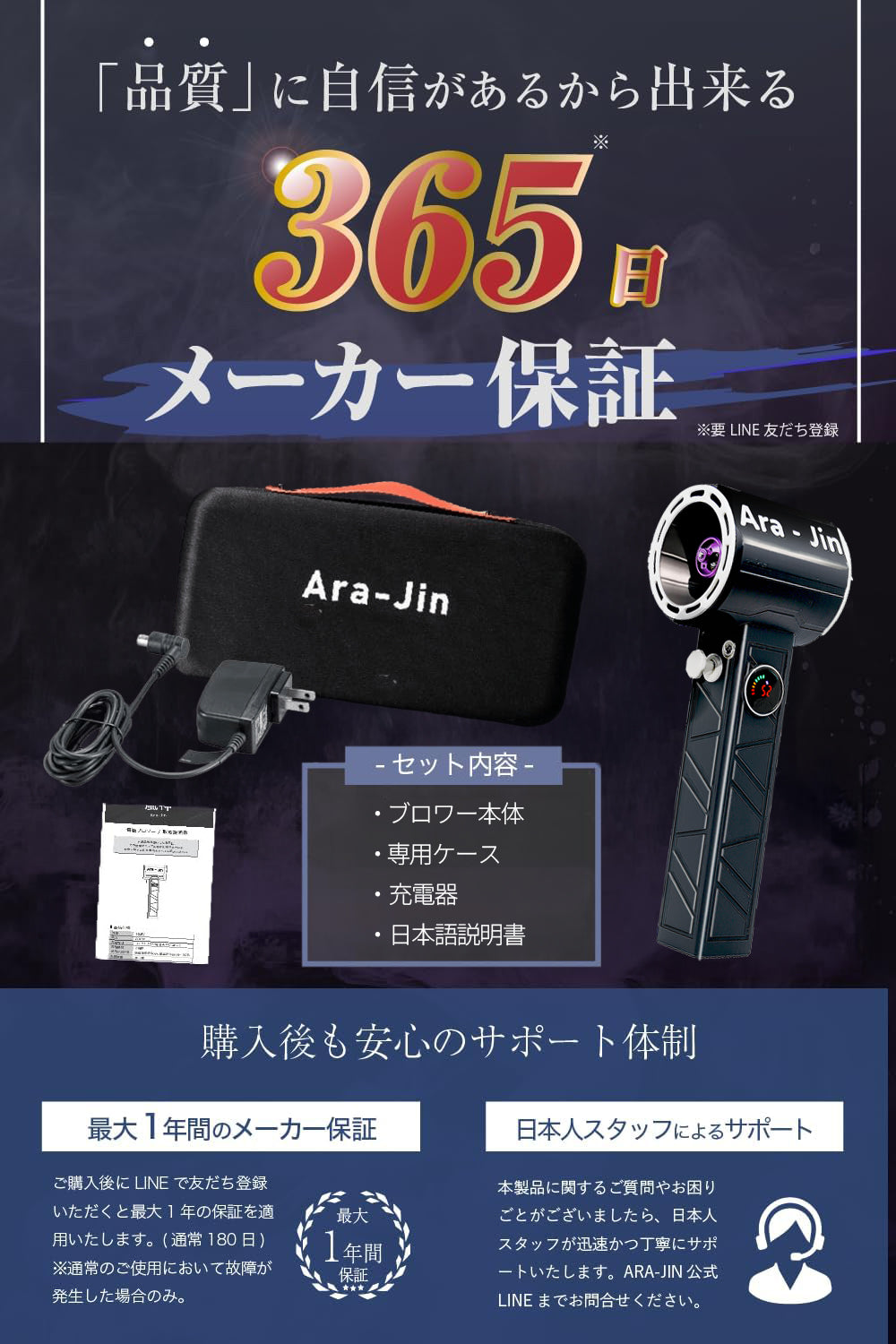 【2026年最新アップグレード】 嵐神 最強ブロワー 超強力ターボファン8000mAh